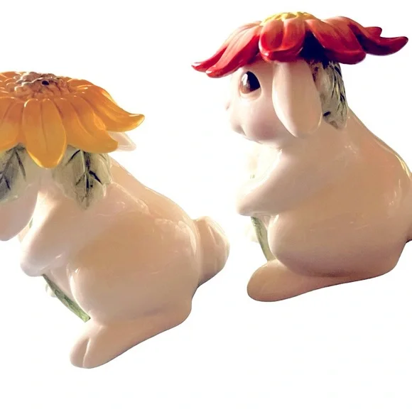 EUC Fitz & Floyd Bunny Salt and Pepper Shaker Set - Picture 3 of 6